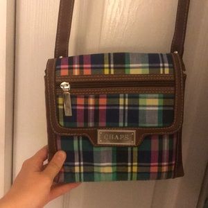 Chaps plaid crossbody